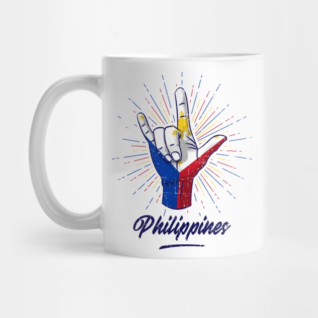 I Love You Philippines Hand Gesture Cute Gift Women Men by teeleoshirts